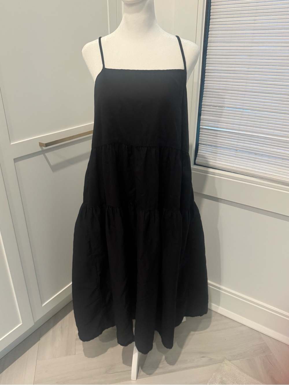 Enza Costa Black Minimal Label Dress
